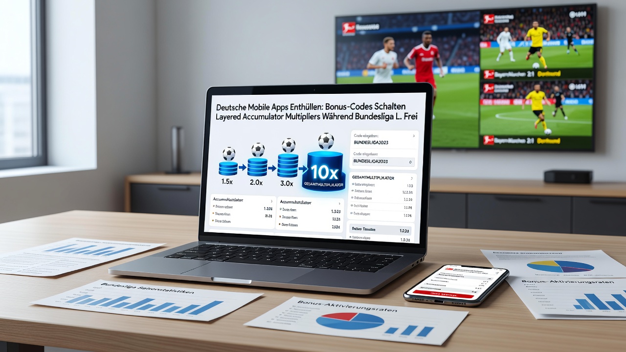 Live-Akkumulator-Multiplikatoren in Aktion während eines Bundesliga-Events auf mobilen Geräten