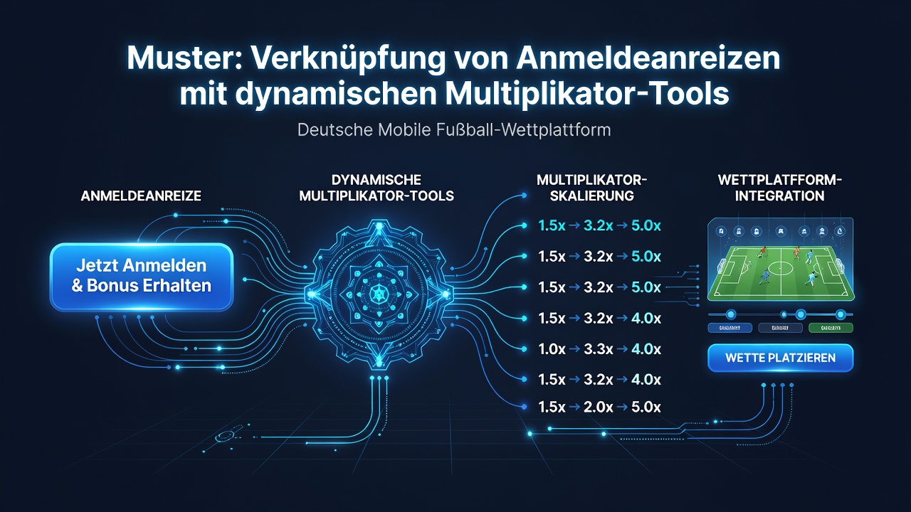 Darstellung von Live-Multiplikatoren und Akkumulator-Boosts in einer deutschen Wett-App
