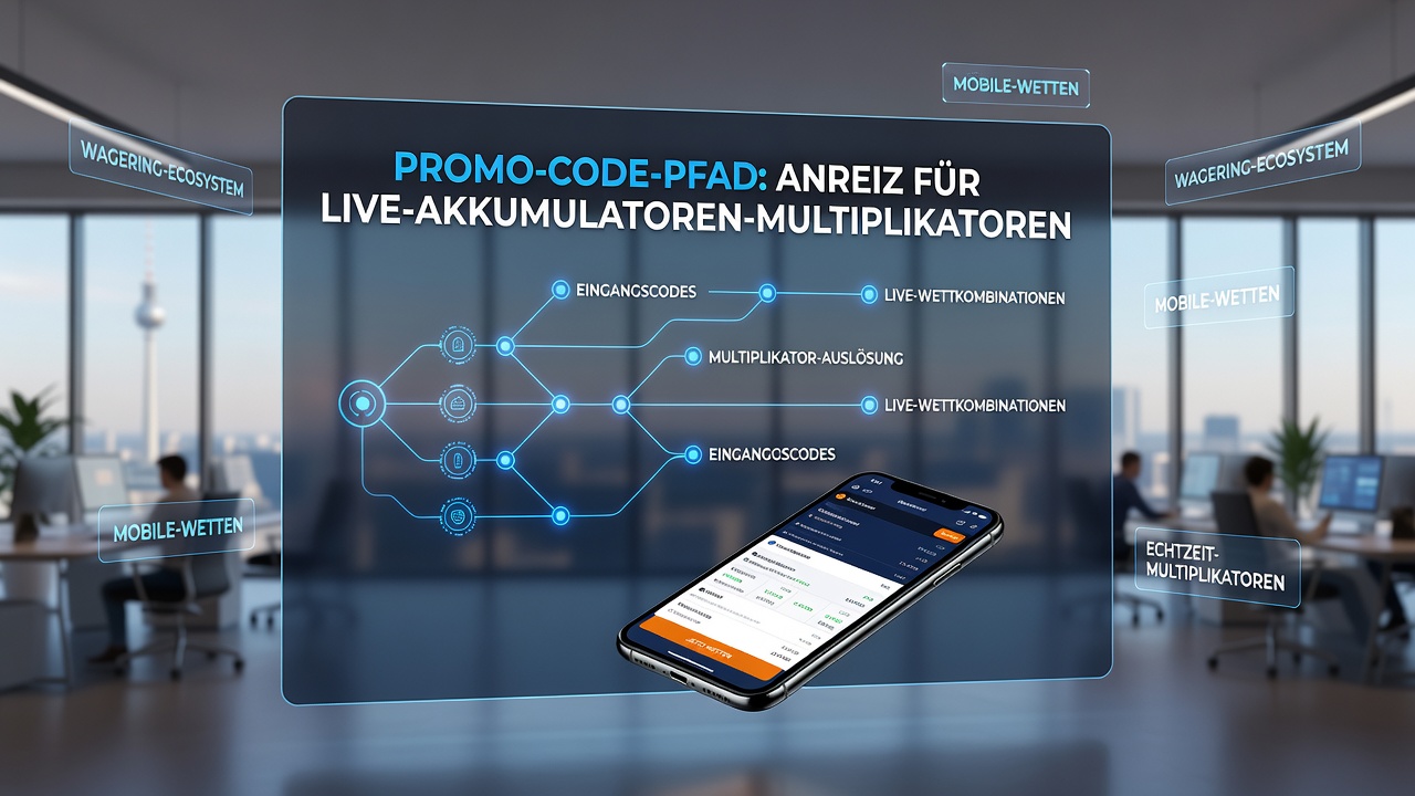 Mobile App-Oberfläche mit aktivierten Akkumulator-Multiplikatoren und Promo-Code-Integration